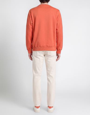 Man Sweatshirt Rust Size S Cotton
