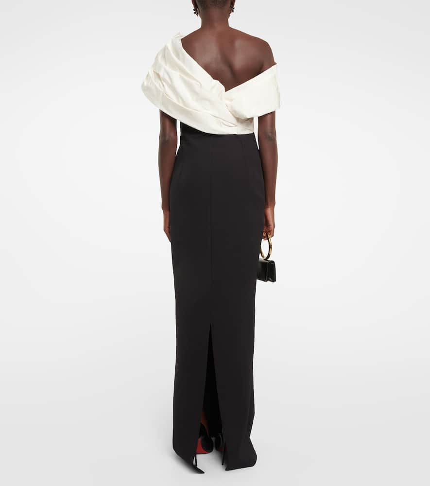 Safiyaa Lerena Vista crêpe and faille maxi gown
