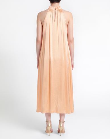 Woman Midi dress Apricot Size L Viscose