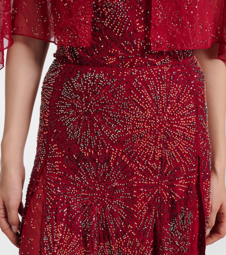 Embellished maxi skirt