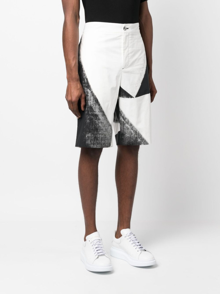 Printed Cotton Bermuda Shorts