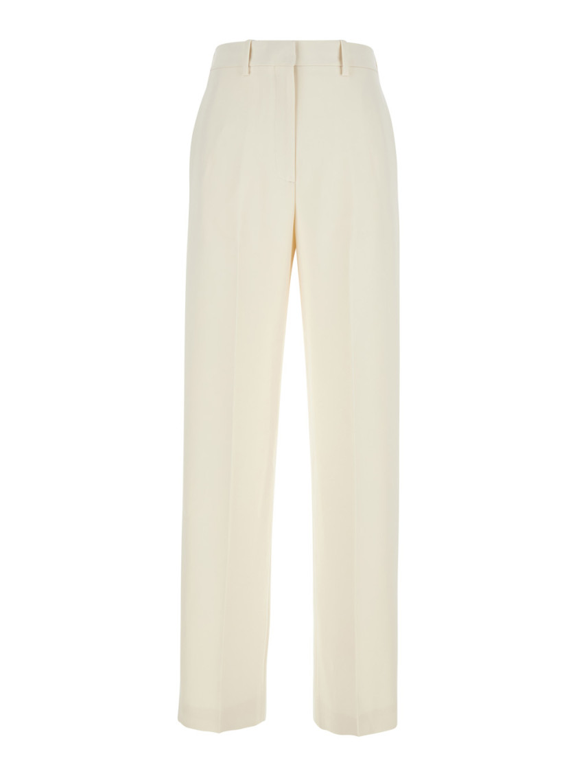 Admiral White Pants With Belt Loops In Tech Fabric Woman