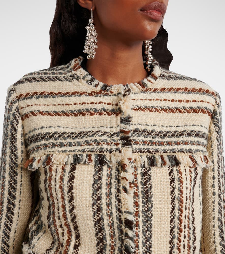 Izaria cotton and wool-blend jacket