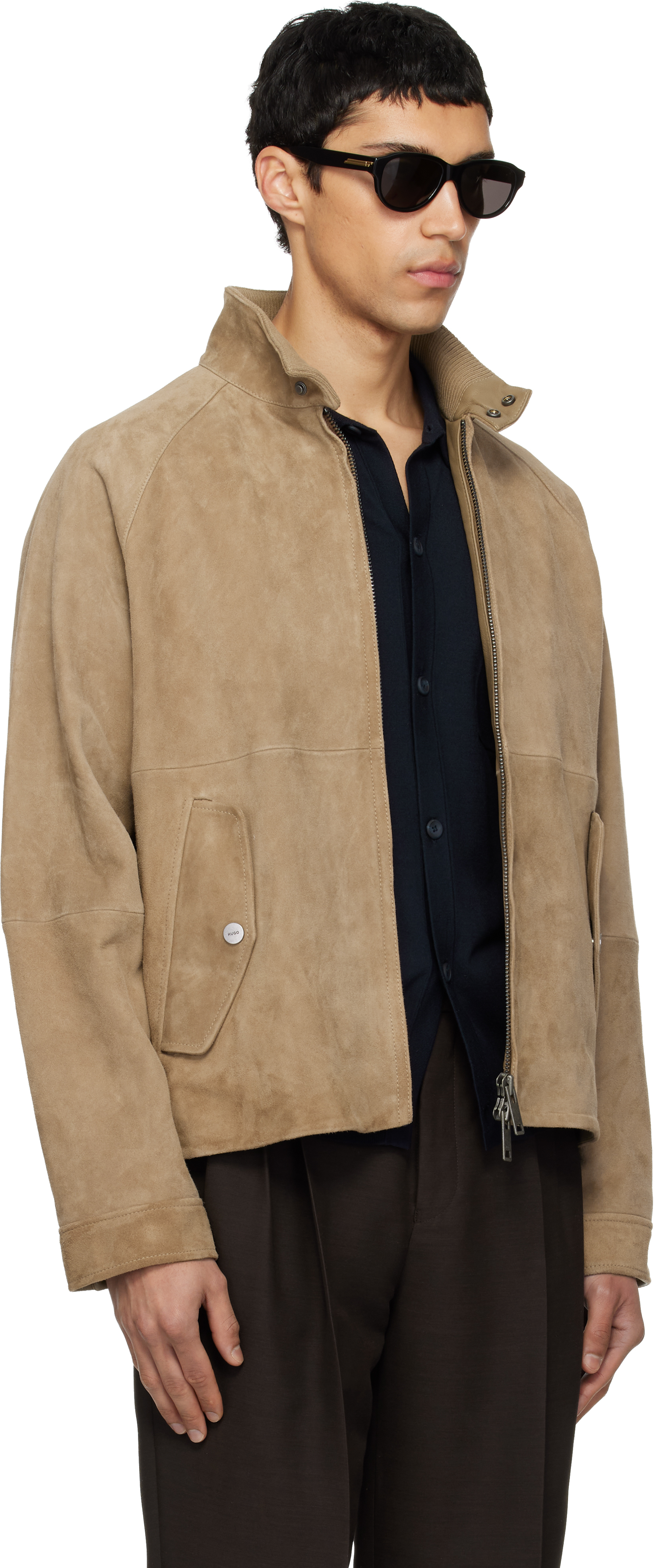 Tan Goatskin Suede Jacket