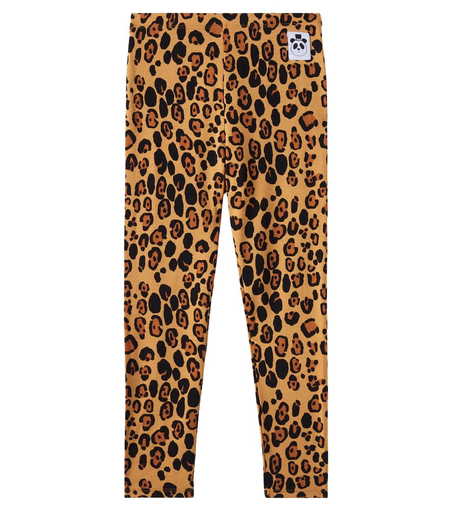 Leopard-print jersey leggings