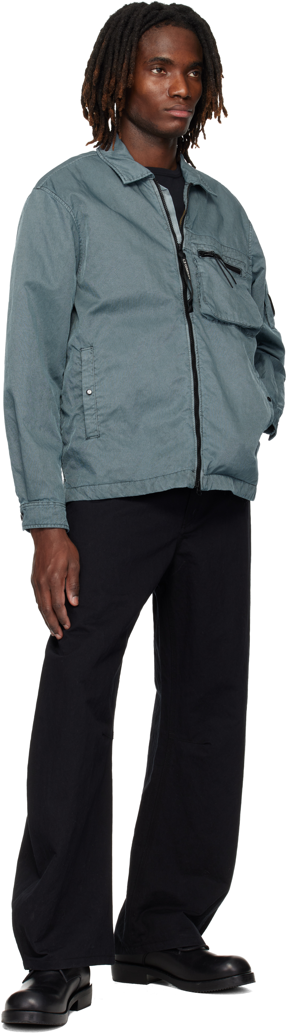 Blue Panama-R Zipped Lens Overshirt