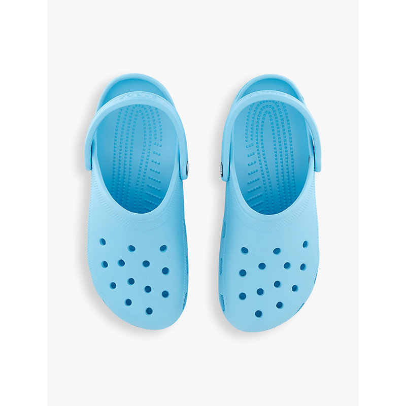 Mens Arctic Blue Classic Logo-embellished Rubber Clogs