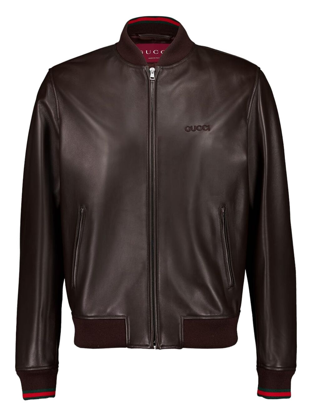 Logo-embroidered bomber jacket - Black