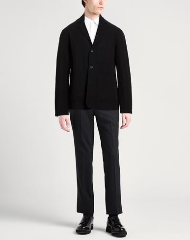 Man Blazer Midnight blue Size 40 Cotton, Linen, Elastane