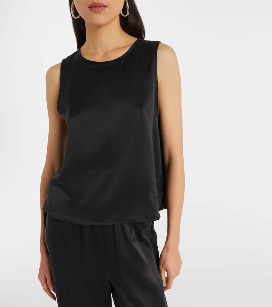 Sofia silk charmeuse tank top