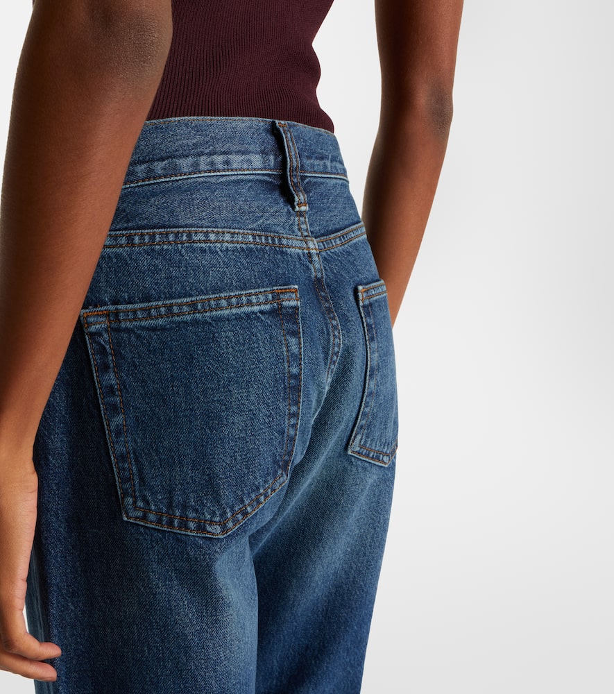 Hang high-rise straight jeans