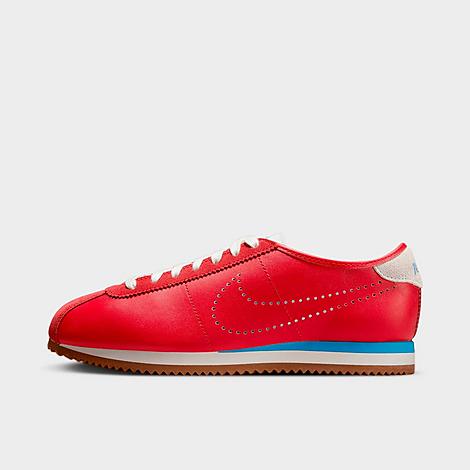 Women's Cortez Leather Casual Shoes in University Red/Summit White/Gum Medium Brown