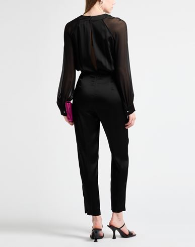 Woman Jumpsuit Black Size 6 Acetate, Viscose, Silk