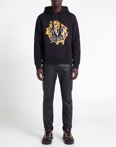 Man Sweatshirt Black Size L Cotton