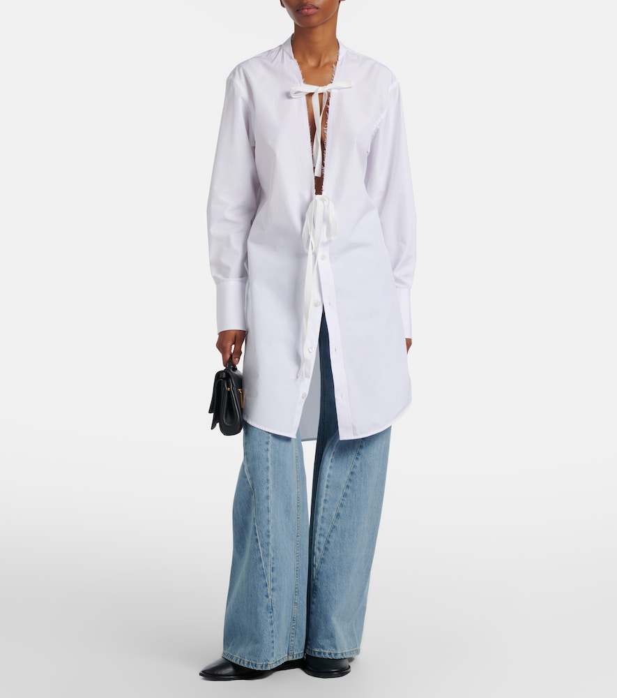 Cotton poplin shirt dress