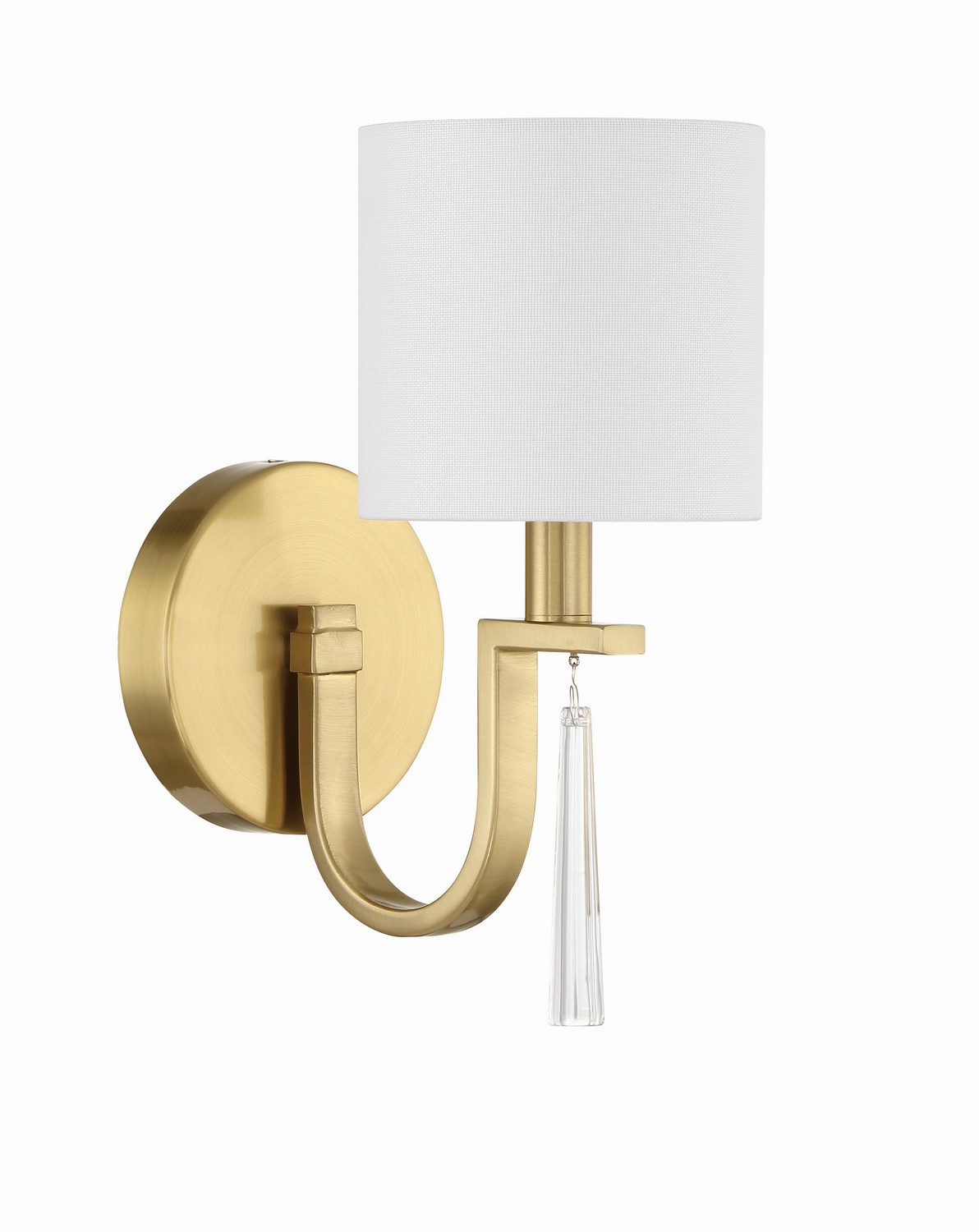 Satin Brass One Light Wall Sconce from the Fortuna Collection
