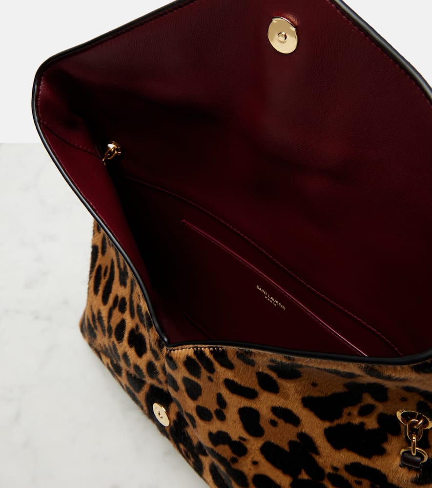 Cassandre leopard-print calf hair shoulder bag