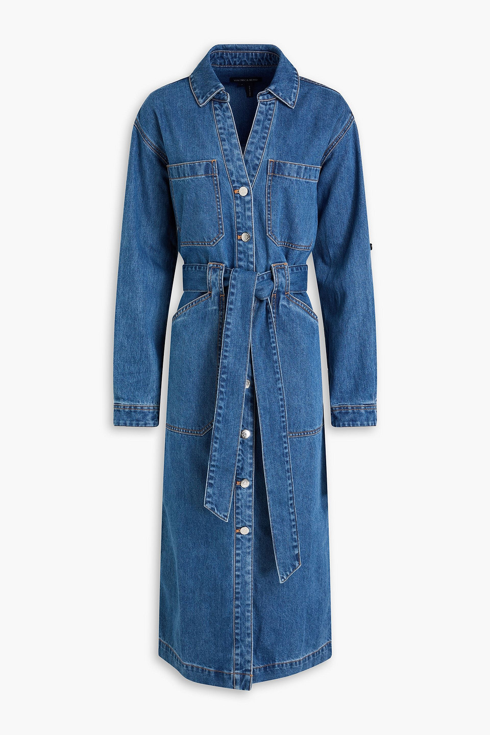 Evelyn denim midi shirt dress