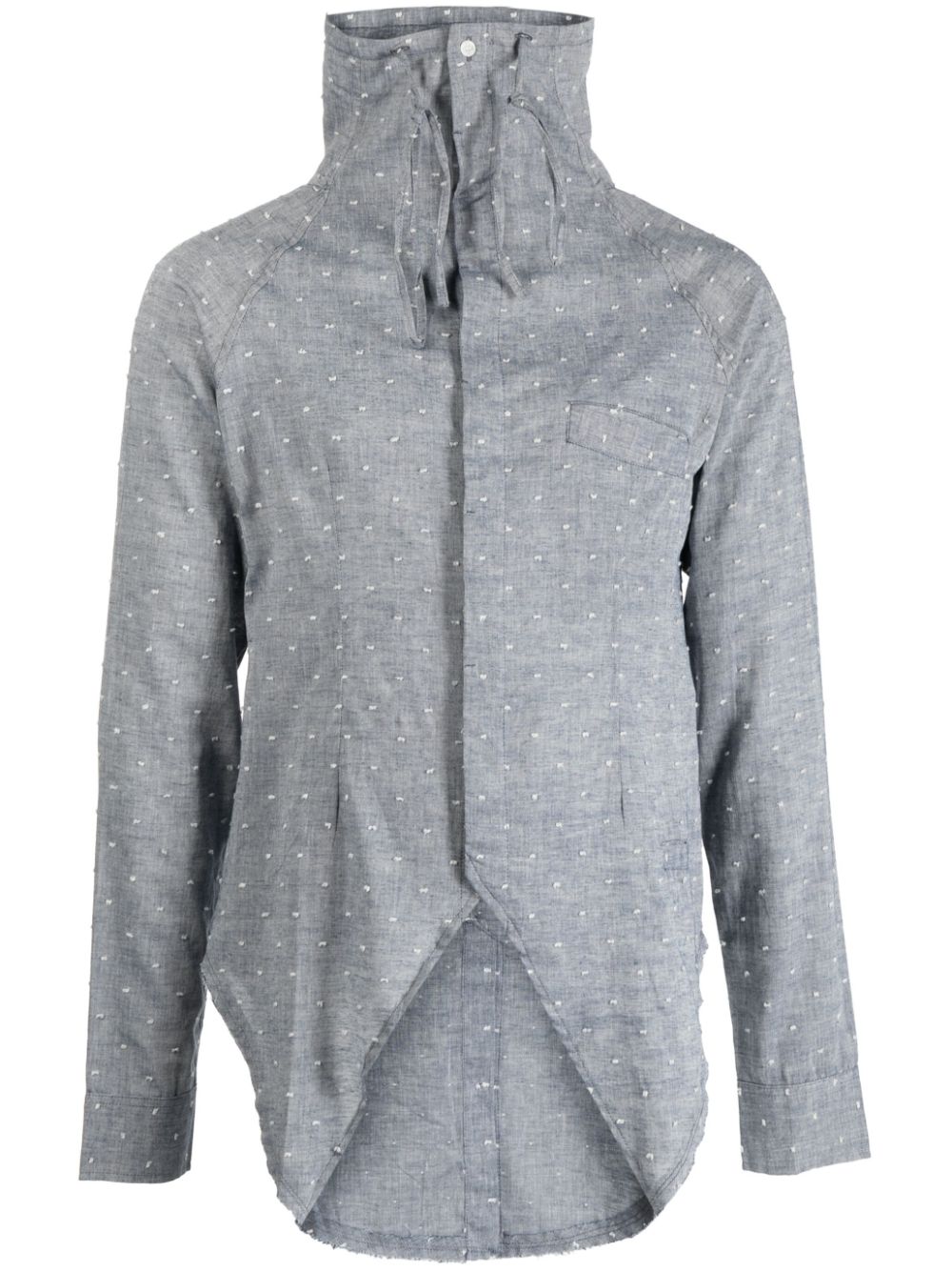 The Paradis polka-dot print shirt - Blue
