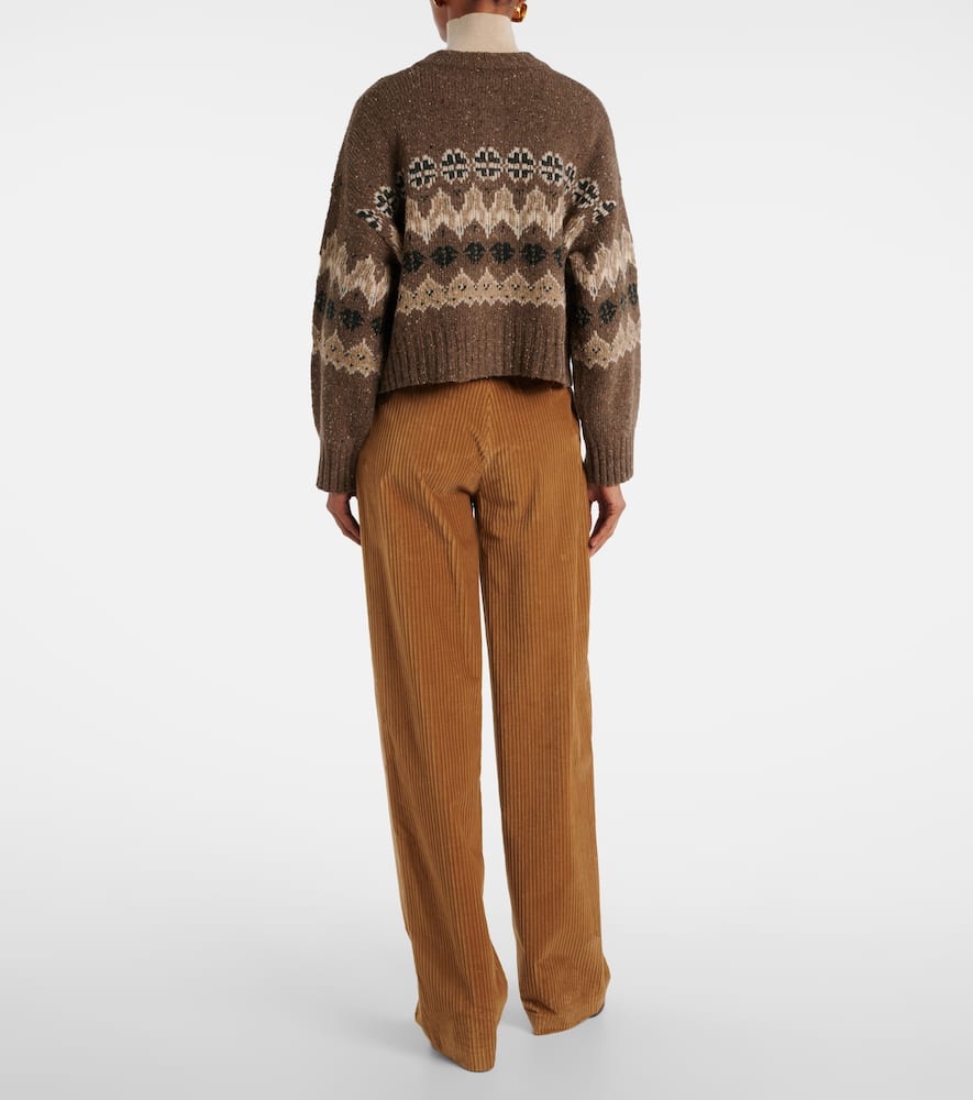 Cammie Fair Isle wool-blend cardigan