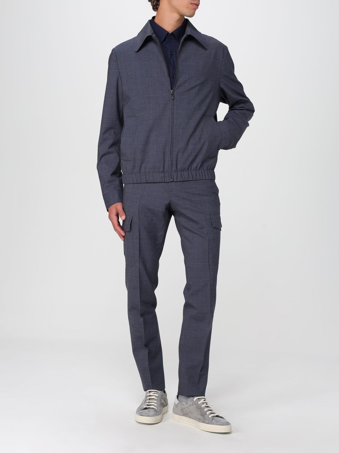 Tapered cargo trousers - Grey
