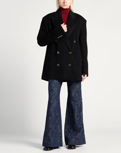 Woman Coat Black Size 6 Wool, Cashmere