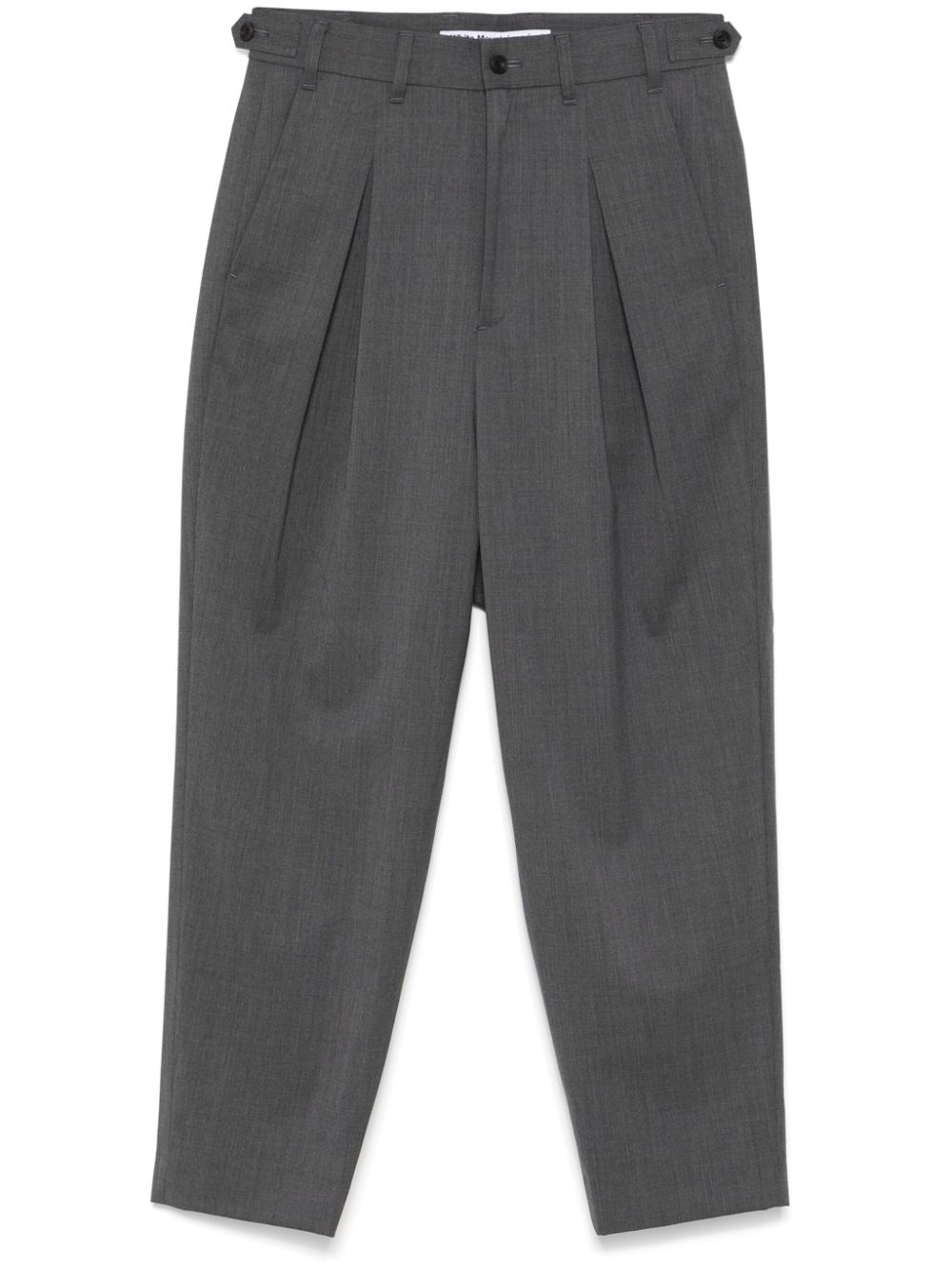Two-tuck wide trousers - Grey