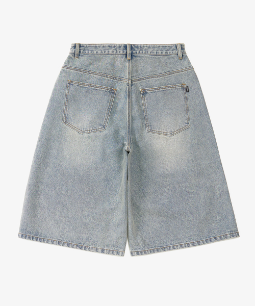 Washed Bermuda Denim Pants