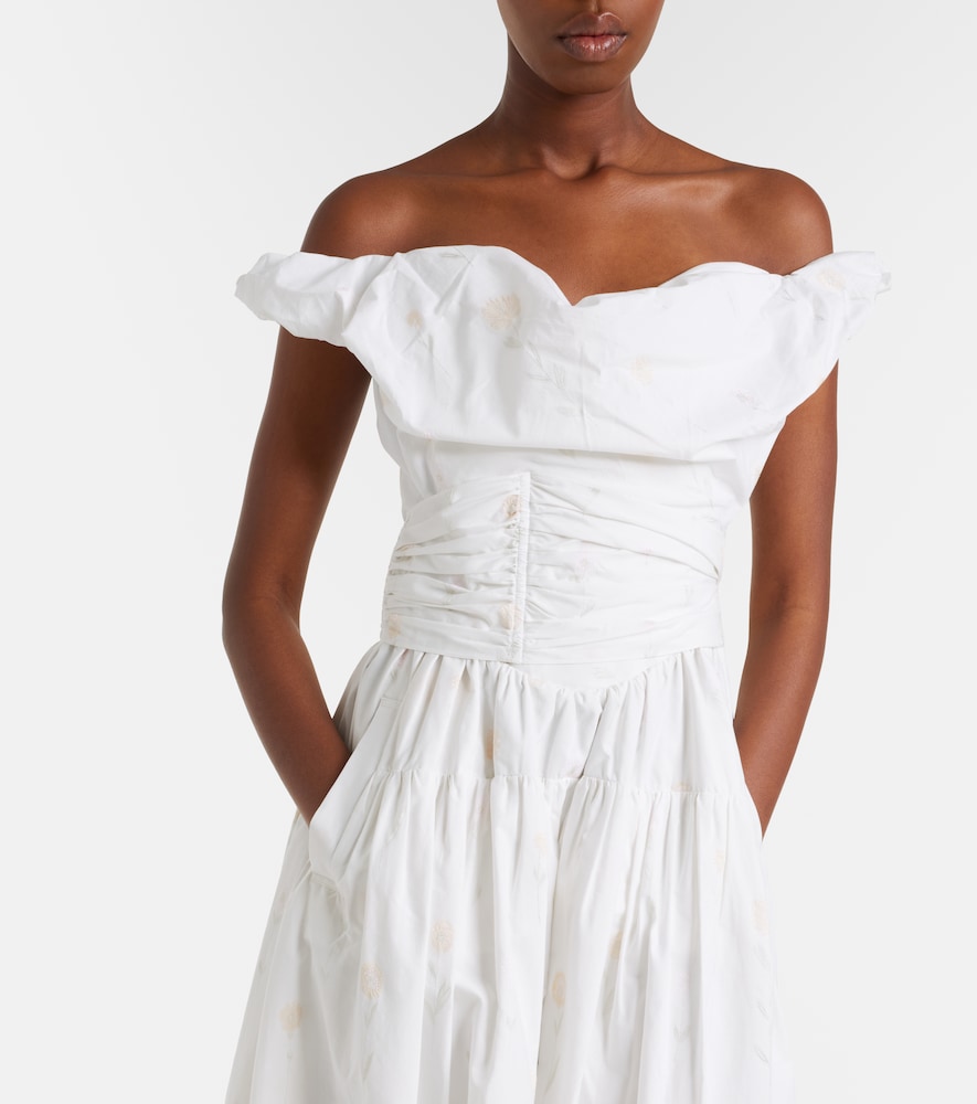 Sunday floral cotton-blend corset dress