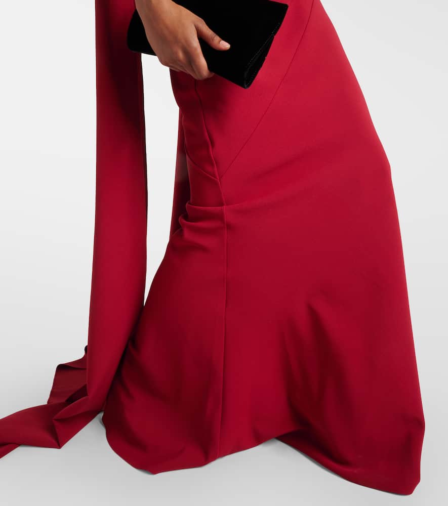 Lilien halterneck crêpe gown