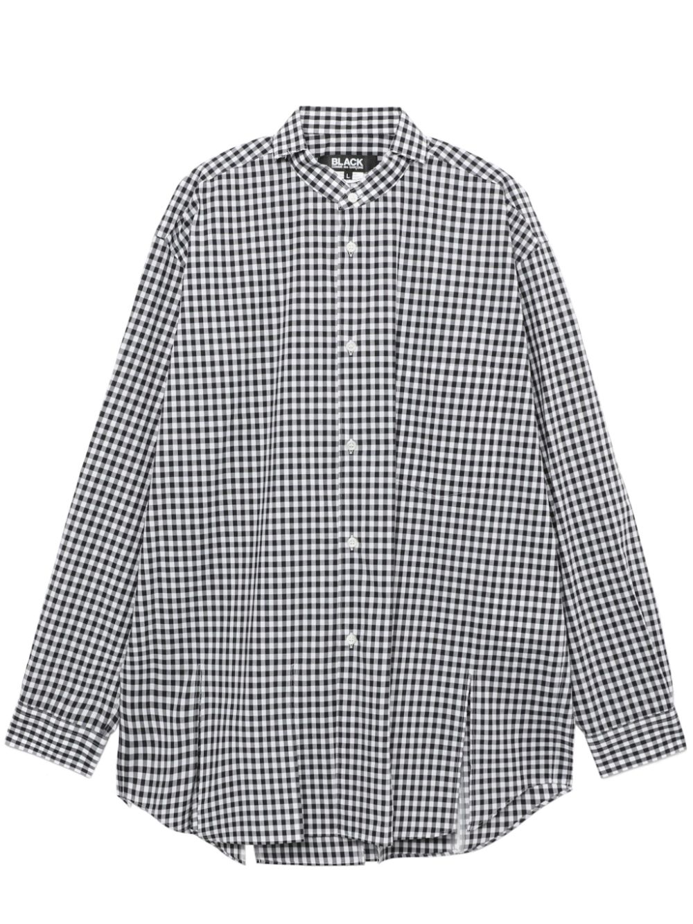 Gingham-print cotton T-shirt