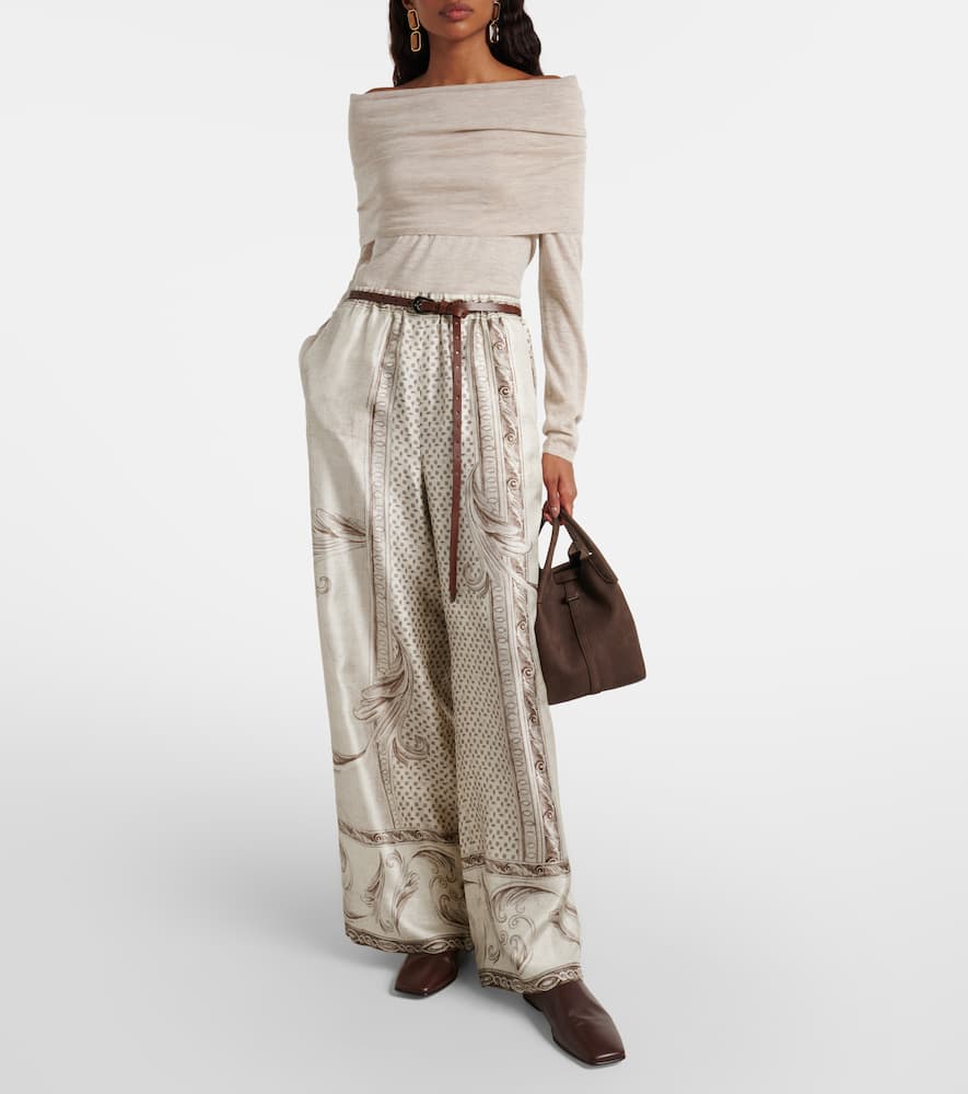 Faretra off-shoulder cashmere sweater