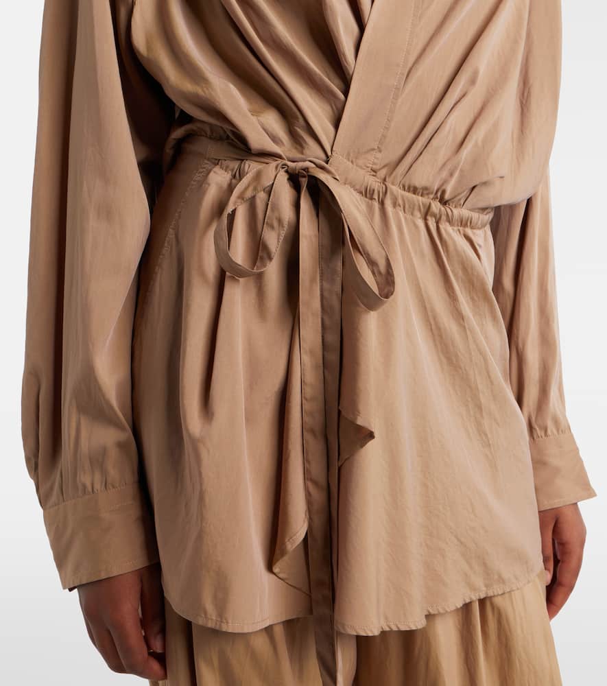 Keren gathered wrap top