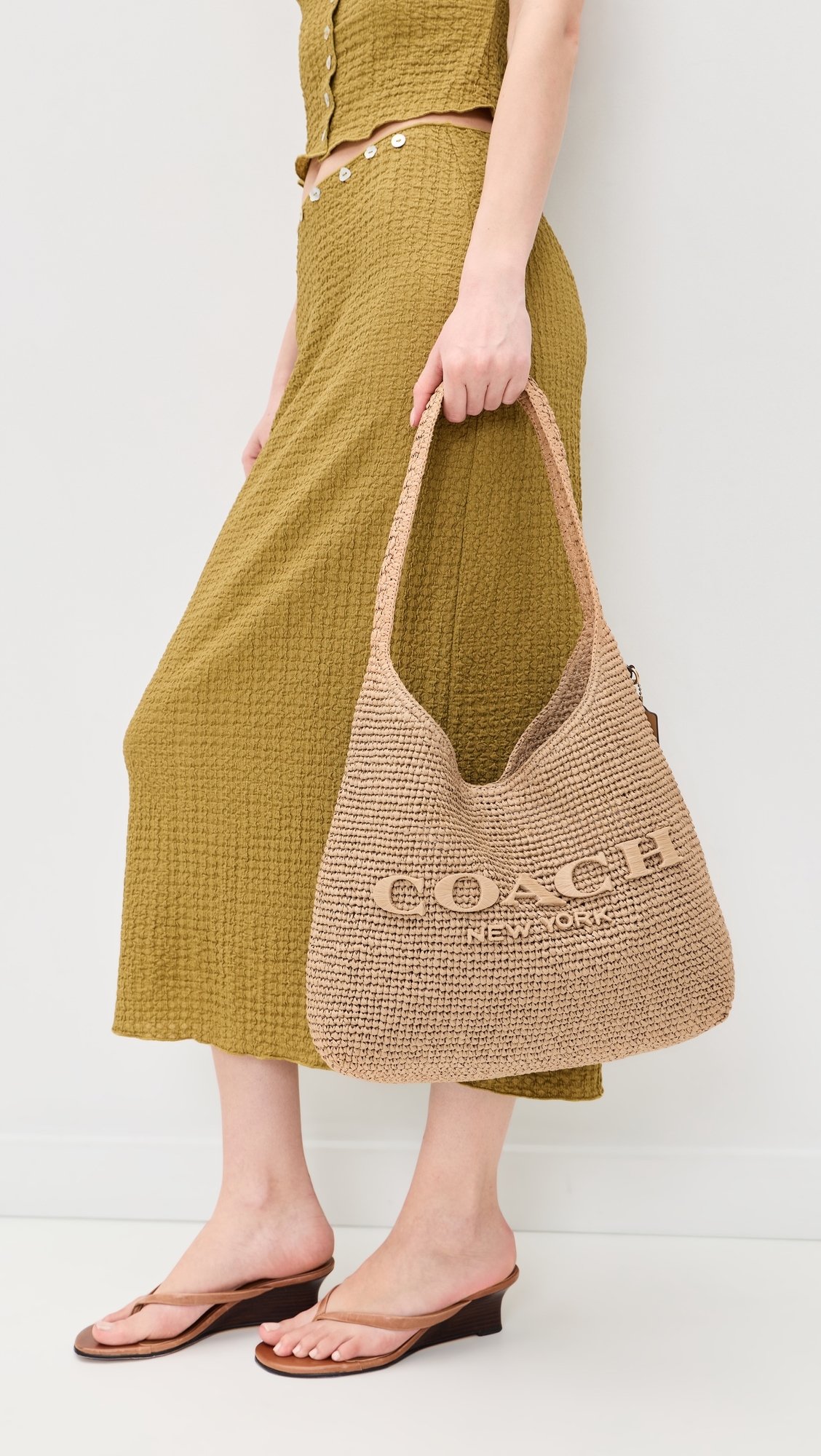 Brooklyn Raffia Shoulder Bag B4/NATURAL One Size