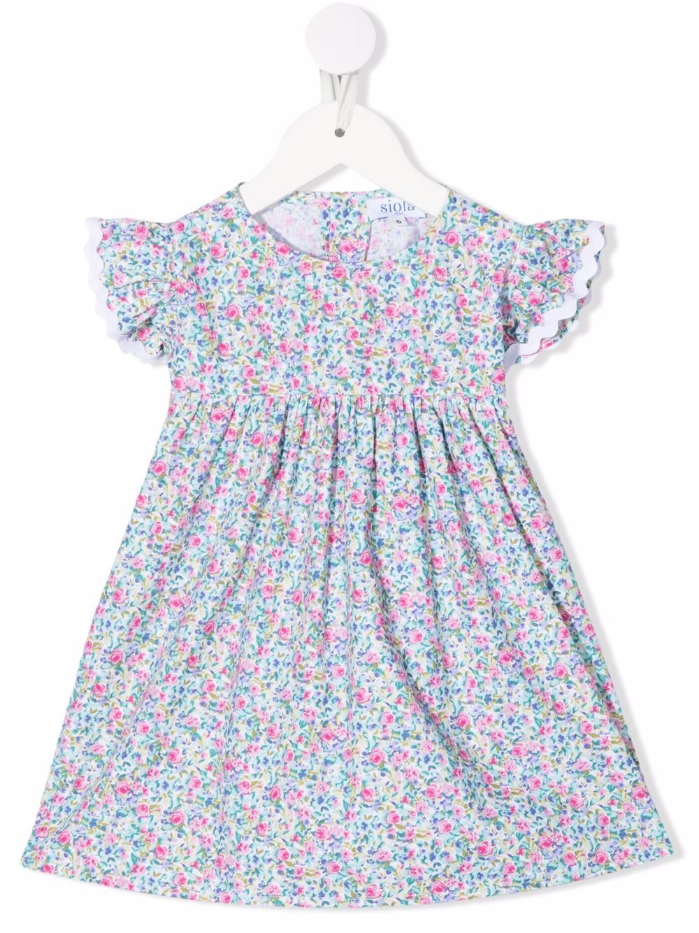 Empire-line rose-print tunic - Green
