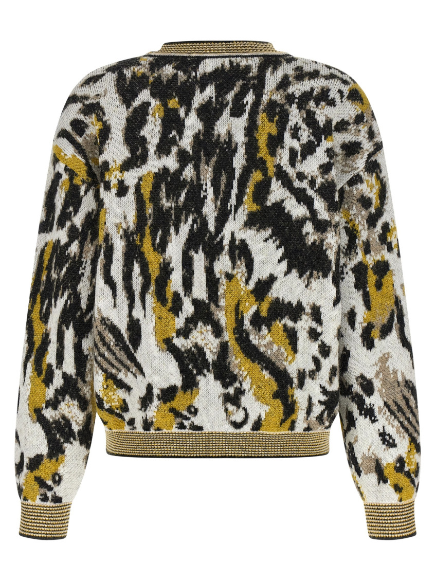 Animalier Motif Sweater Sweaters And Cardigans Multicolor