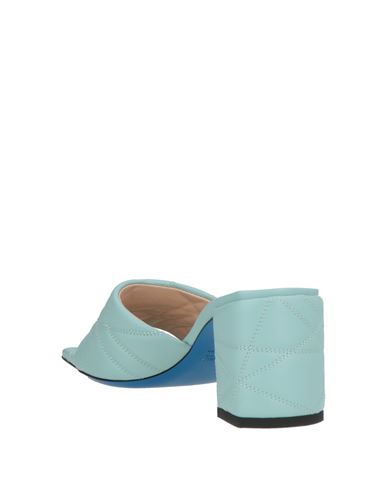 Woman Sandals Turquoise Size 6 Leather