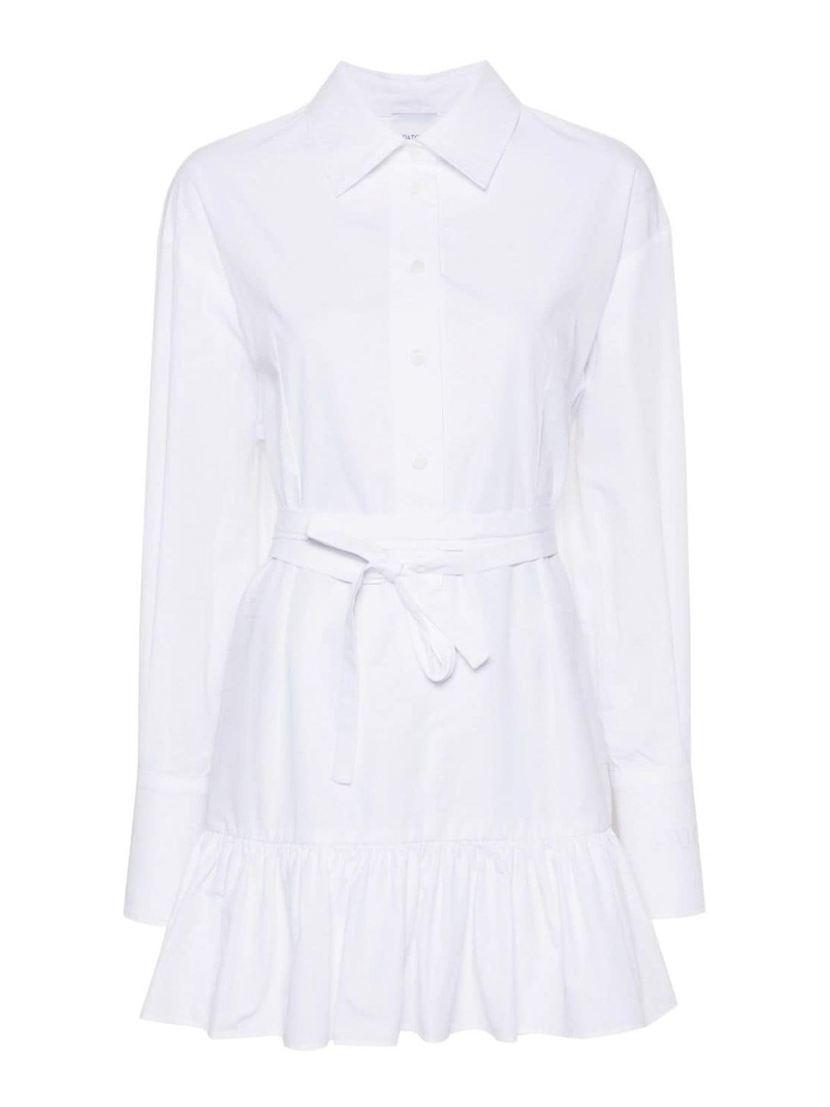 Peplum-hem shirt dress