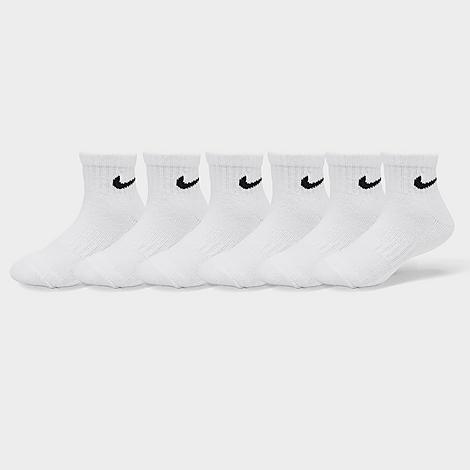 Little Kids Dri-FIT Ankle Socks (6-Pack) in White