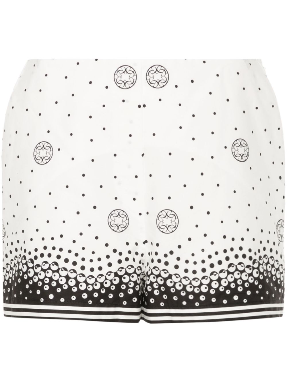 Monogram-print cotton shorts - White