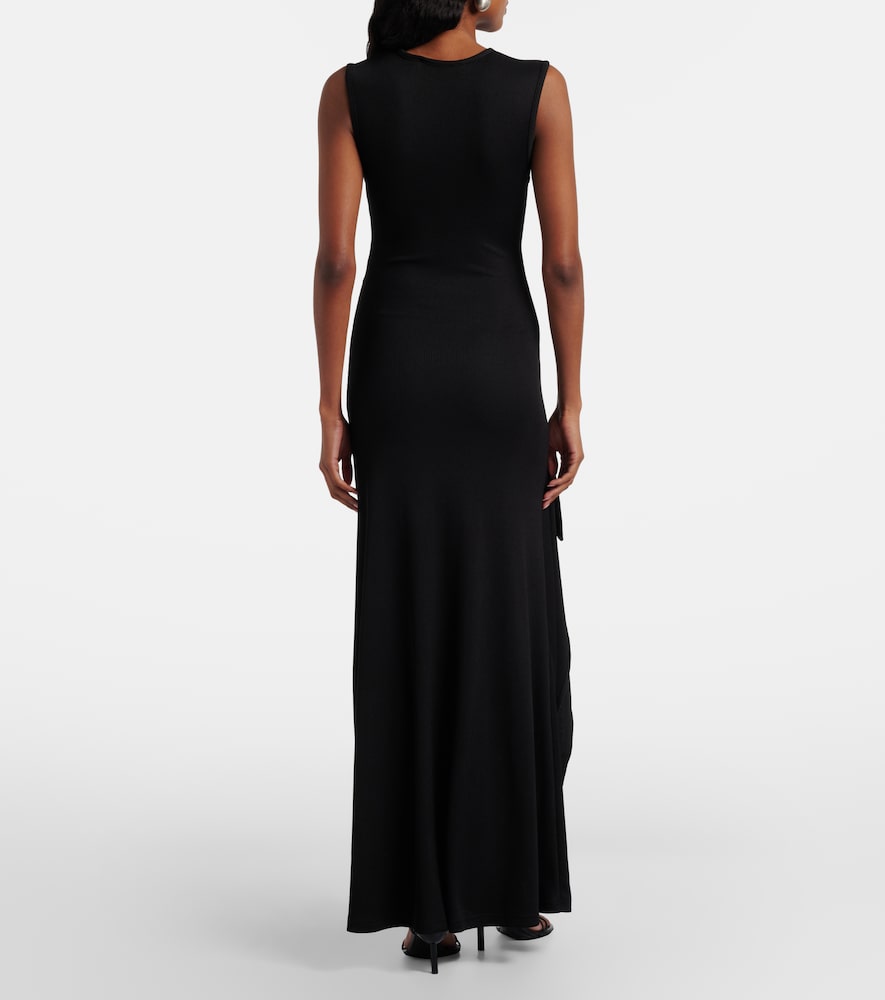 Droplet Crystal cutout embellished maxi dress