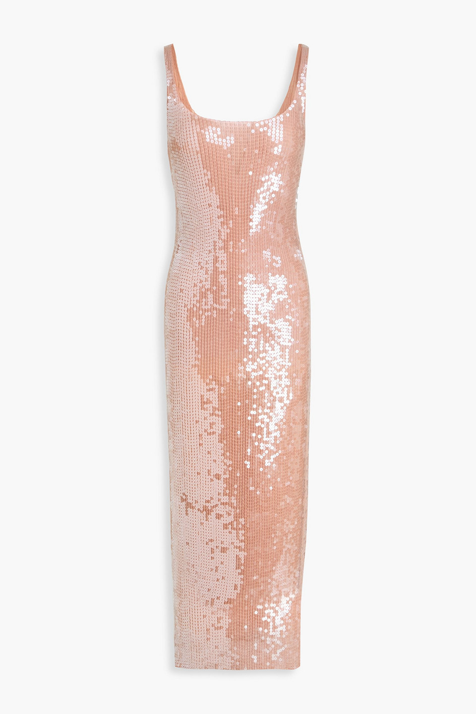Sequined mesh midi dress - Neutral - L