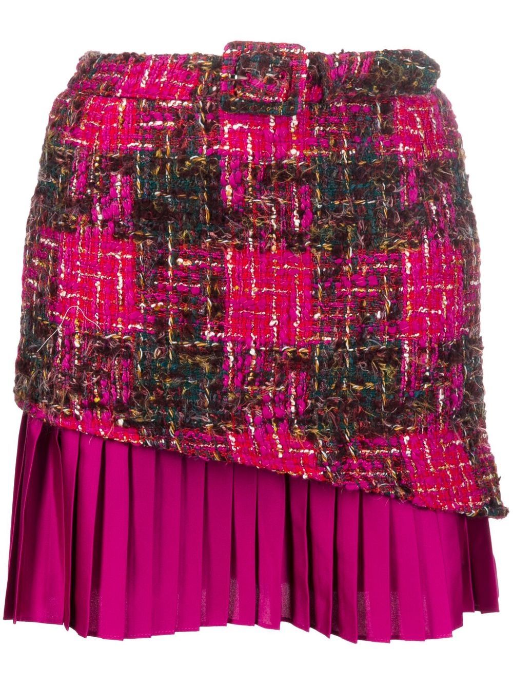 Boucle pleated skirt - Pink