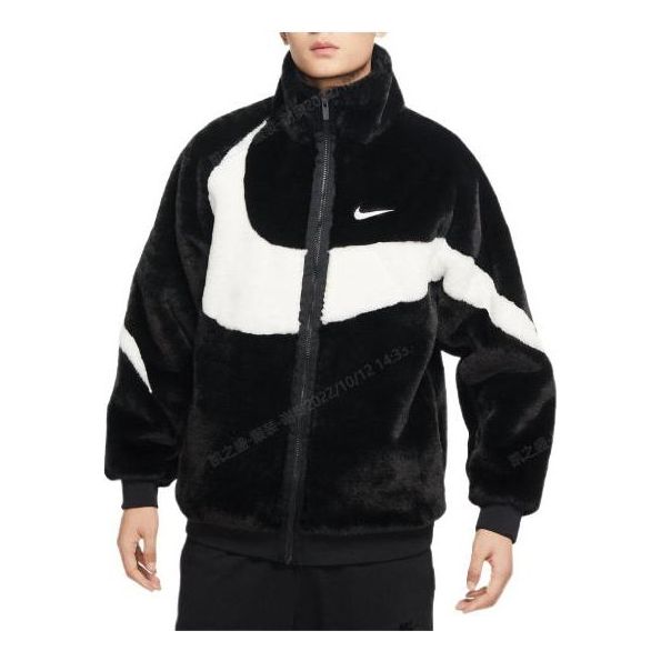 Big Swoosh Fur Jacket 'Black'