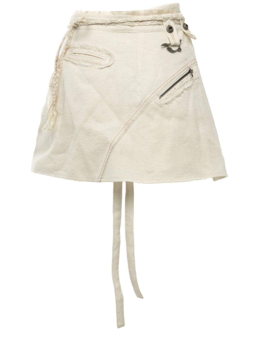 Pleated wrap skirt - Neutrals