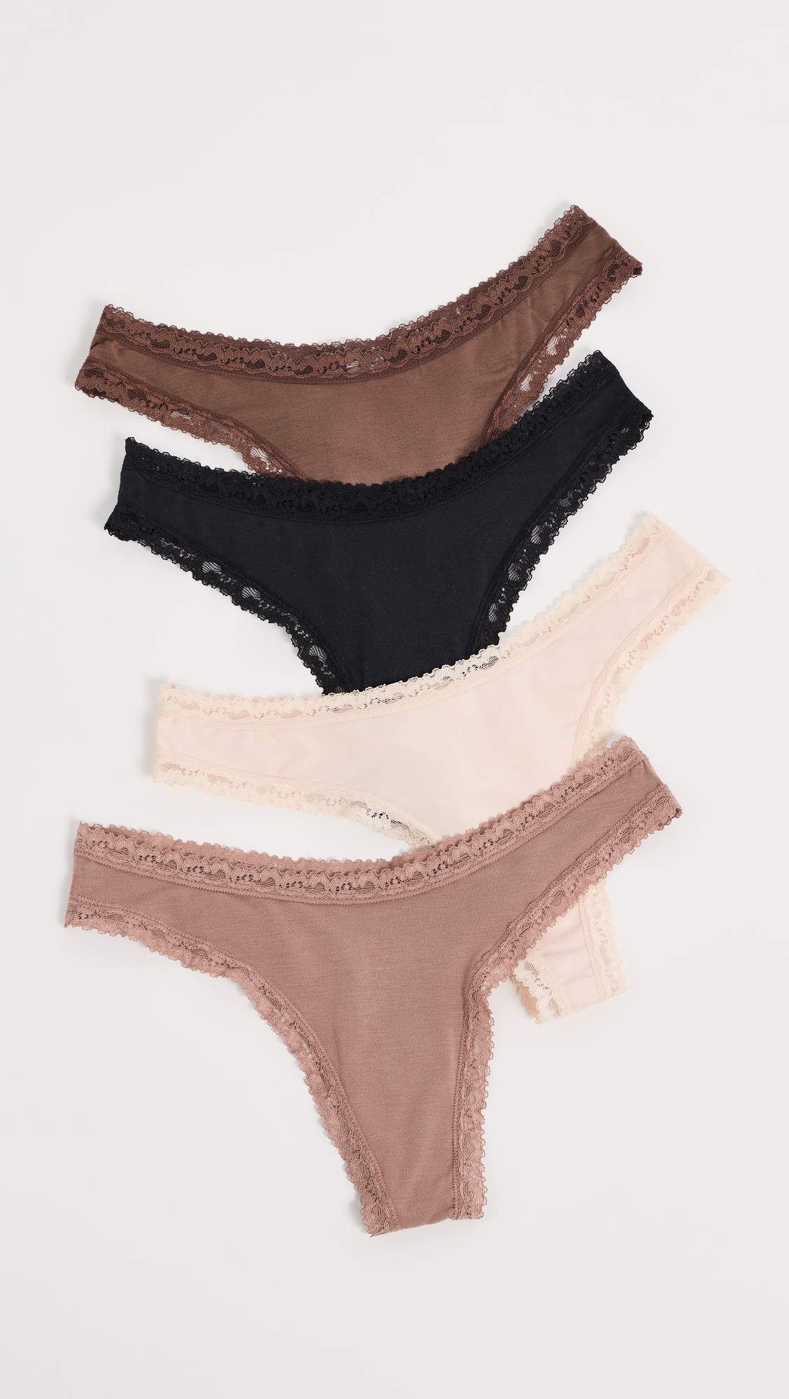 Basics Thong Four Pack Box Latte Essentials