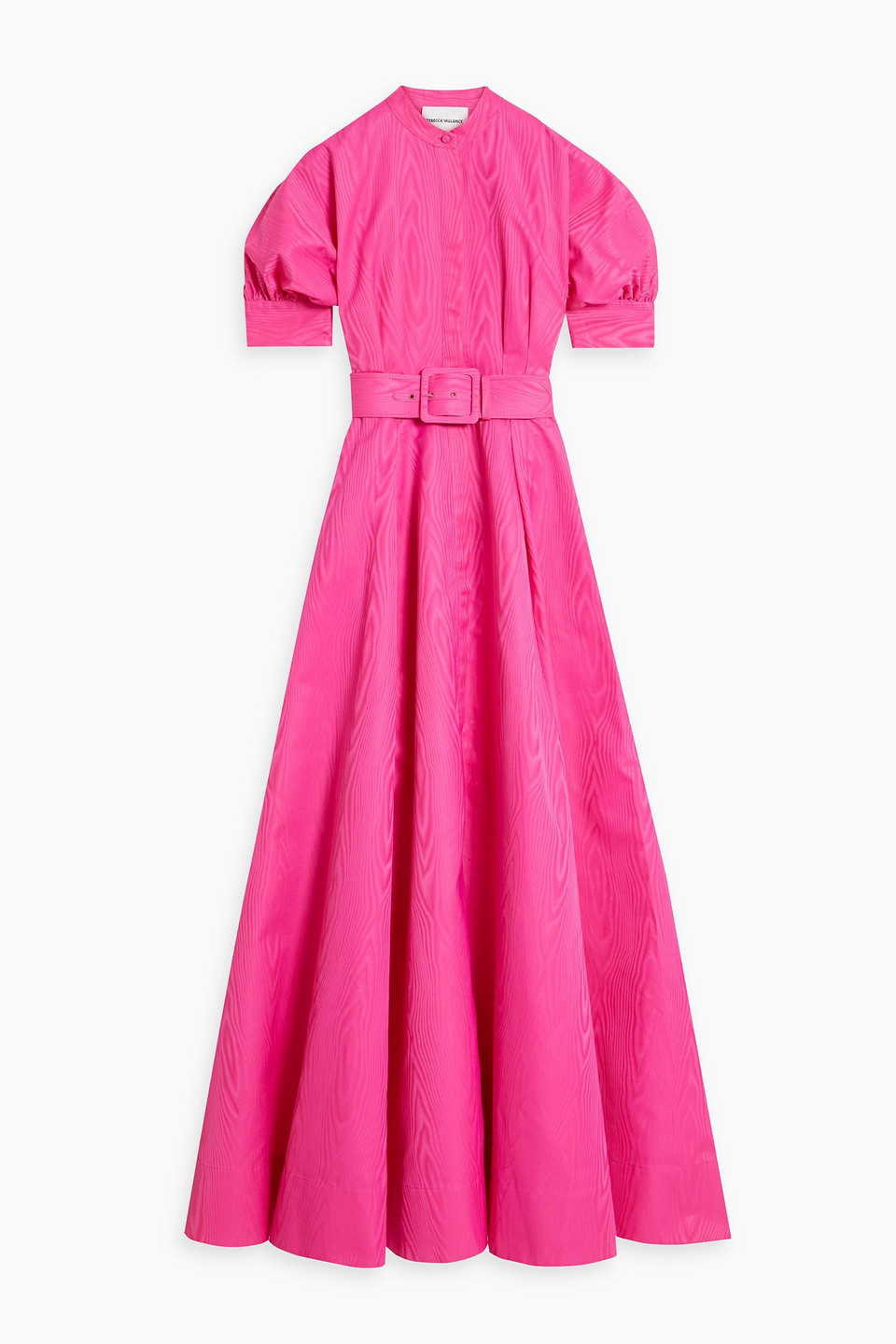 Lyla belted moire maxi dress