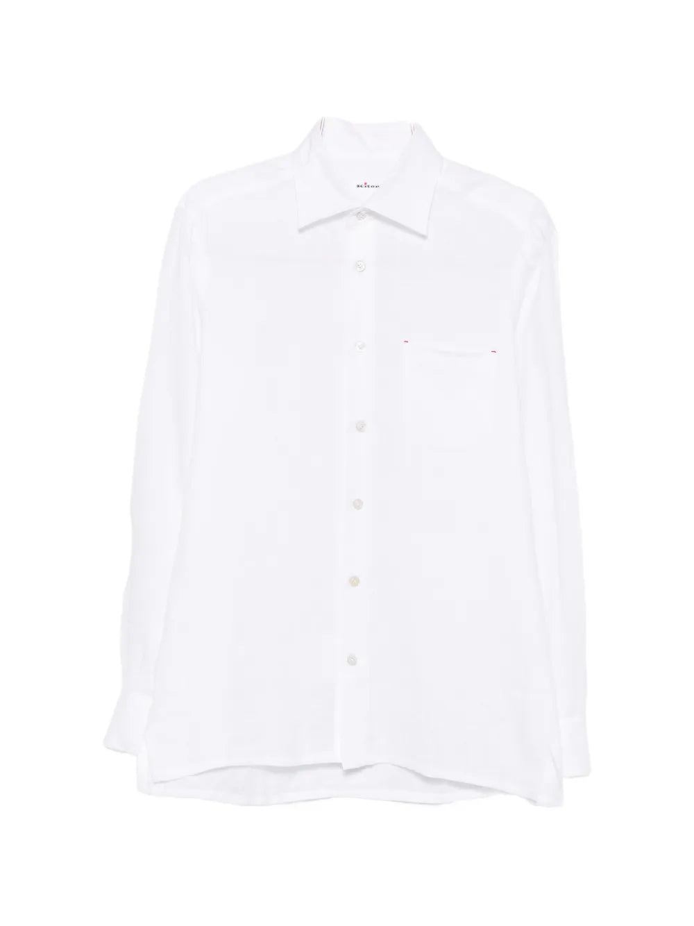 Chest-Pocket Linen Shirt — White