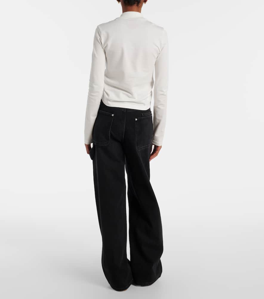 Courrèges Cropped cotton shirt