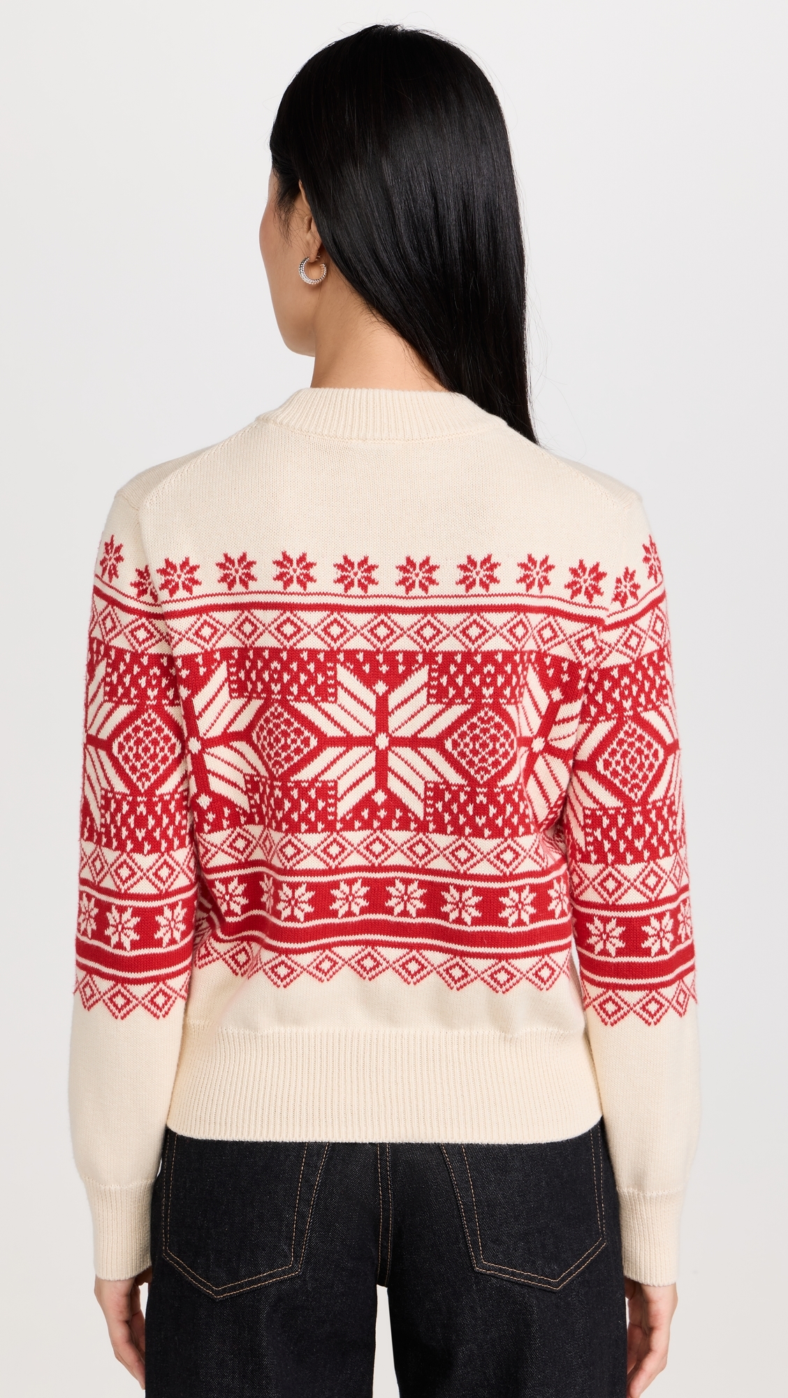 Sun Valley Crew Sweater Antique Snowflake